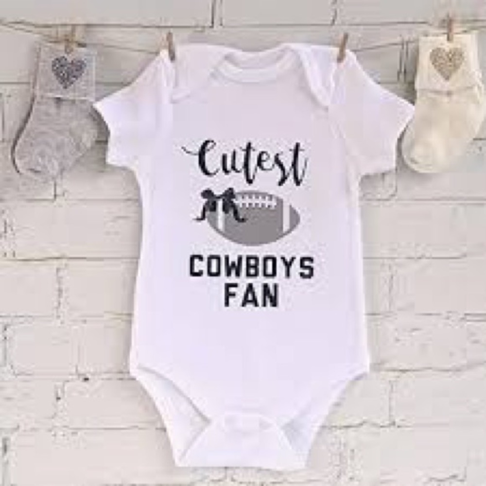 Baby Girls Cutest Dallas Cowboys Fan Bodysuit Onesie